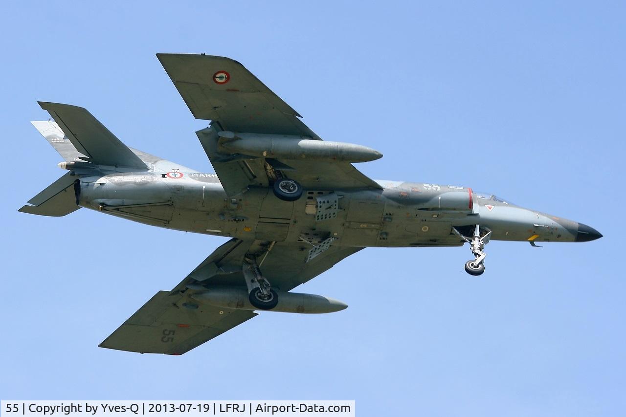 55, Dassault Super Etendard C/N 61, French Naval Aviation Dassault Super Etendard M (SEM), Short Approach Rwy 08, Landivisiau Naval Air Base (LFRJ)