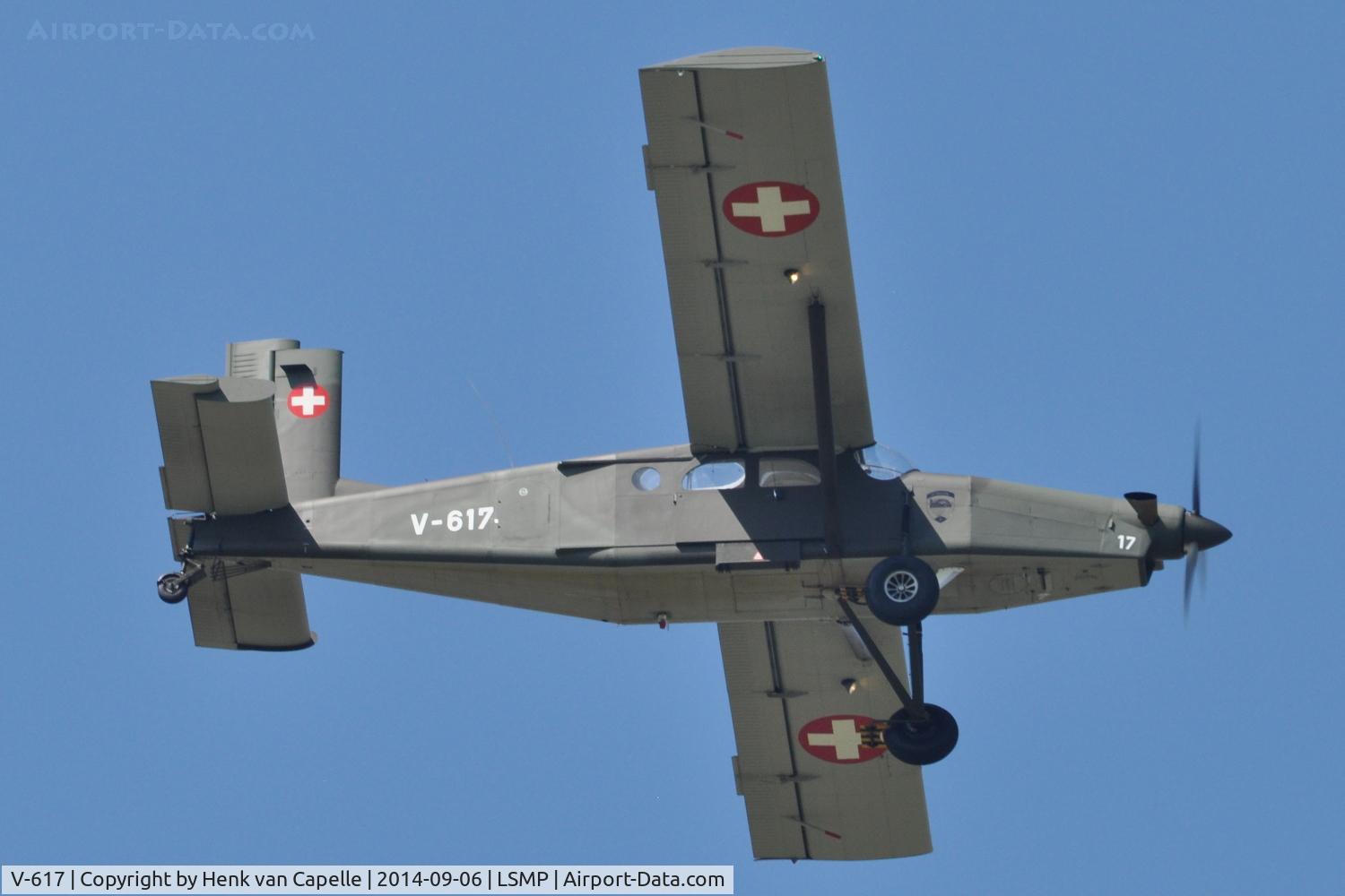 V-617, Pilatus PC-6/B2-H2M Turbo Porter C/N 640, Pilatus Turbo-Porter of the Schweizer Luftwaffe (Swiss Air Force) over Payerne Air Base. AIR14