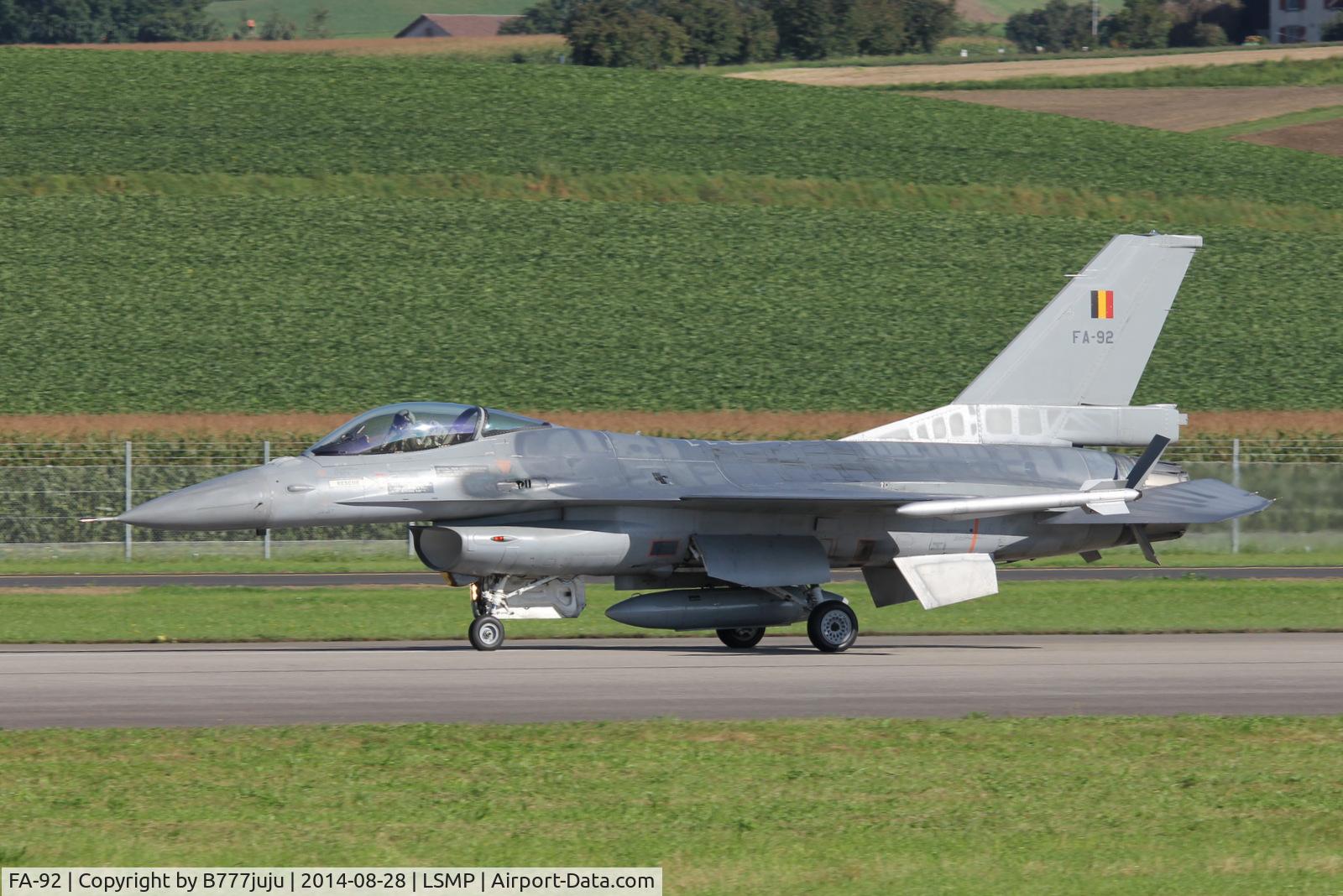 FA-92, 1980 SABCA F-16AM Fighting Falcon C/N 6H-92, AIR 14