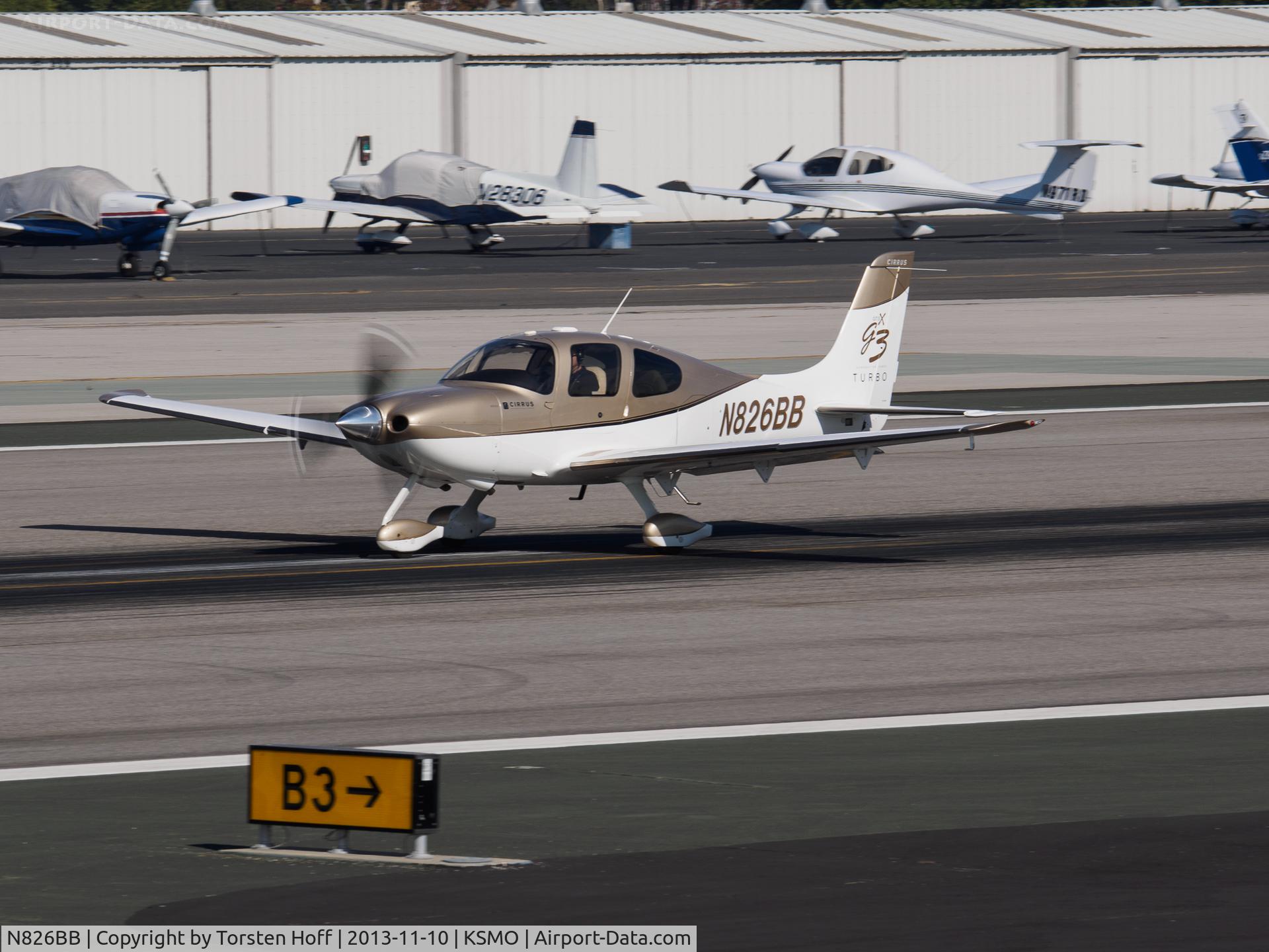N826BB, 2008 Cirrus SR22 G3 GTSX Turbo C/N 2906, N826BB departing from RWY 21