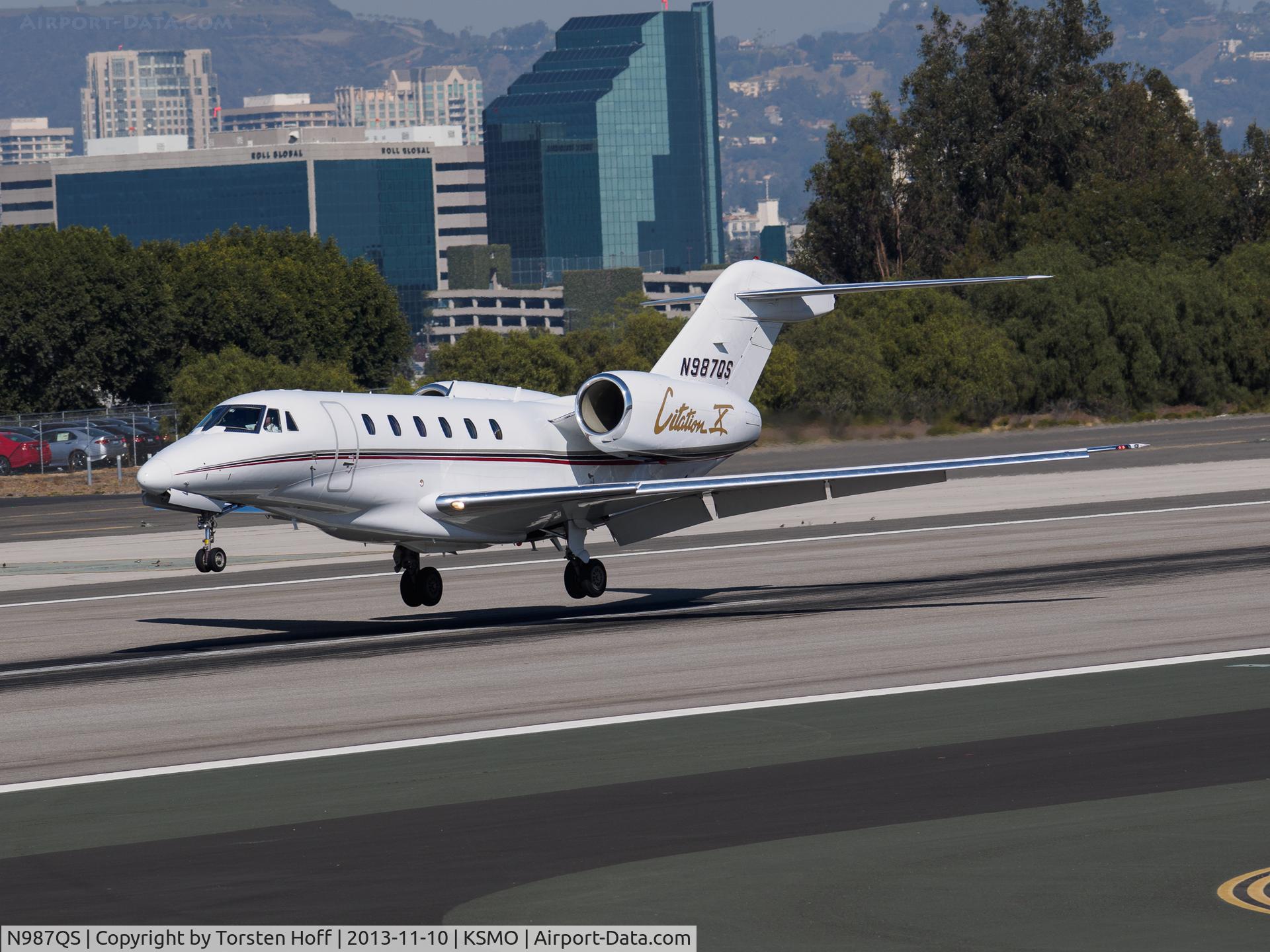 N987QS, 1999 Cessna 750 Citation X Citation X C/N 750-0087, N987QS arriving on RWY 21