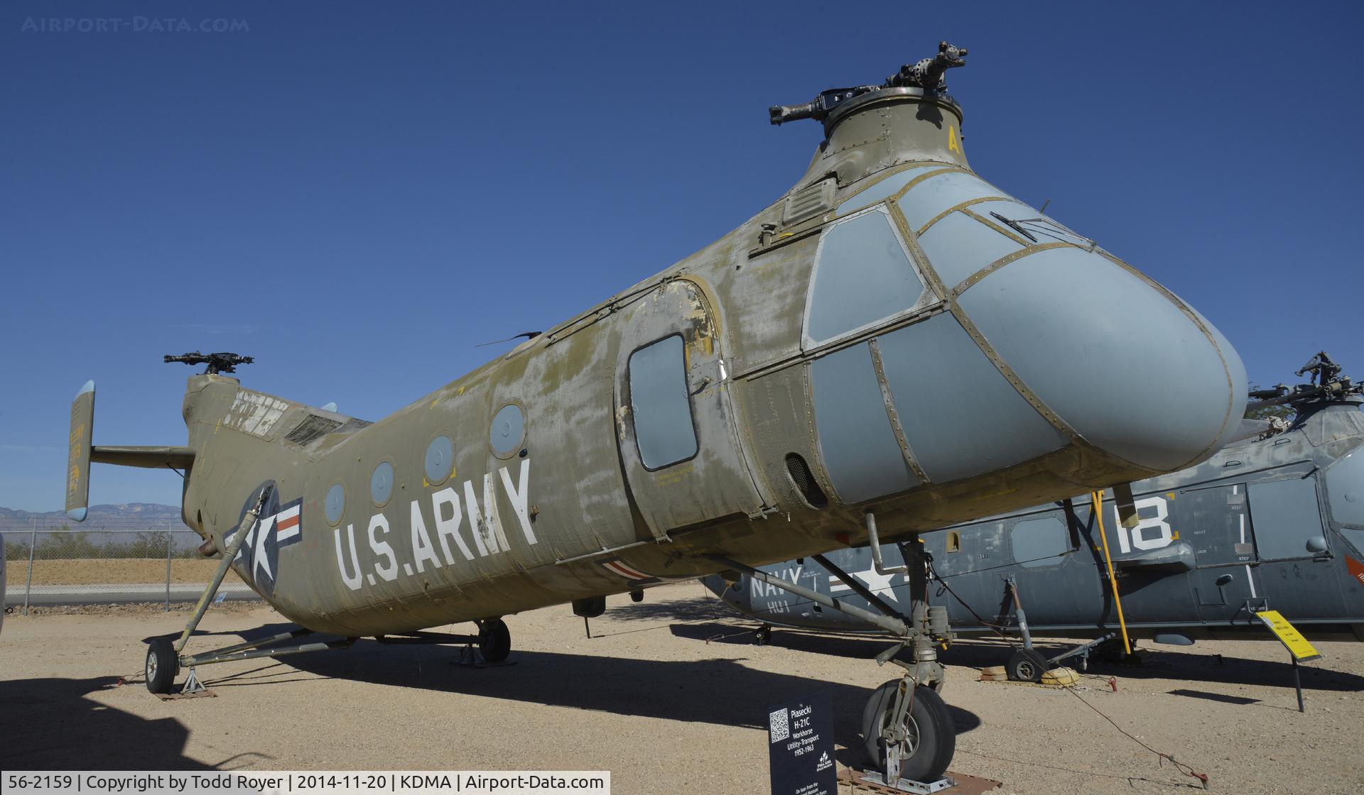 56-2159, 1956 Piasecki H-21C Shawnee C/N C.321, On Display at the Pima Air and Space Museum