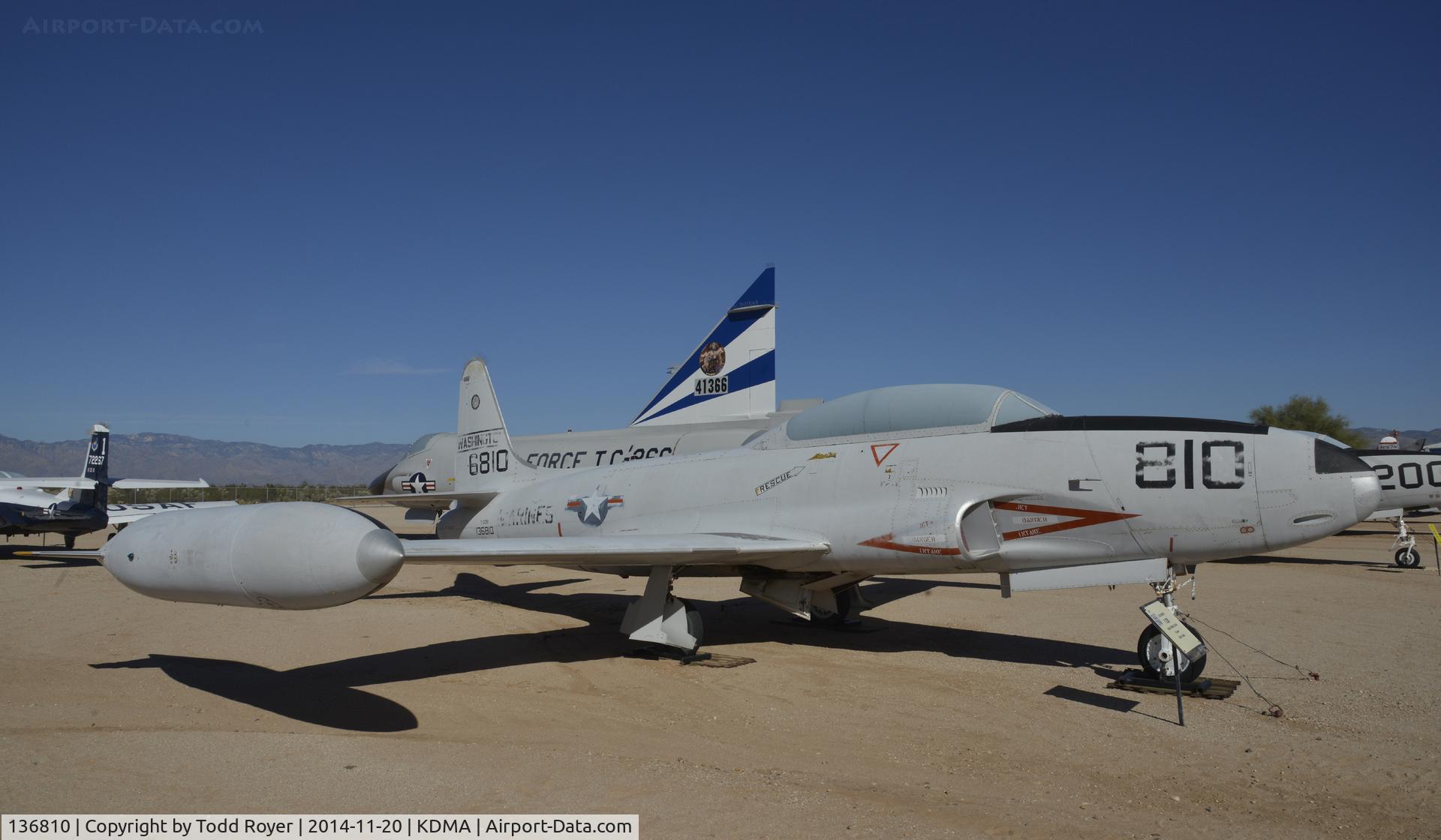 136810, Lockheed T-33B (TV-2 Seastar) C/N 580-7914, On Display at the Pima Air and Space Museum