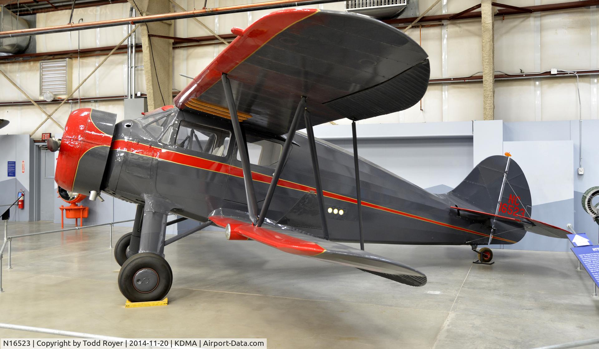 N16523, 1936 Waco ZKS-6 C/N 4512, On Display at the Pima Air and Space Museum