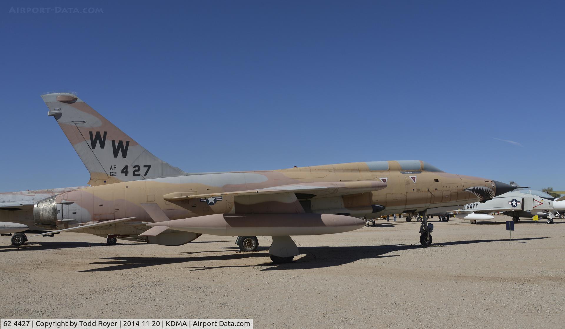 62-4427, Republic F-105G Thunderchief C/N F16, On Display at the Pima Air and Space Museum