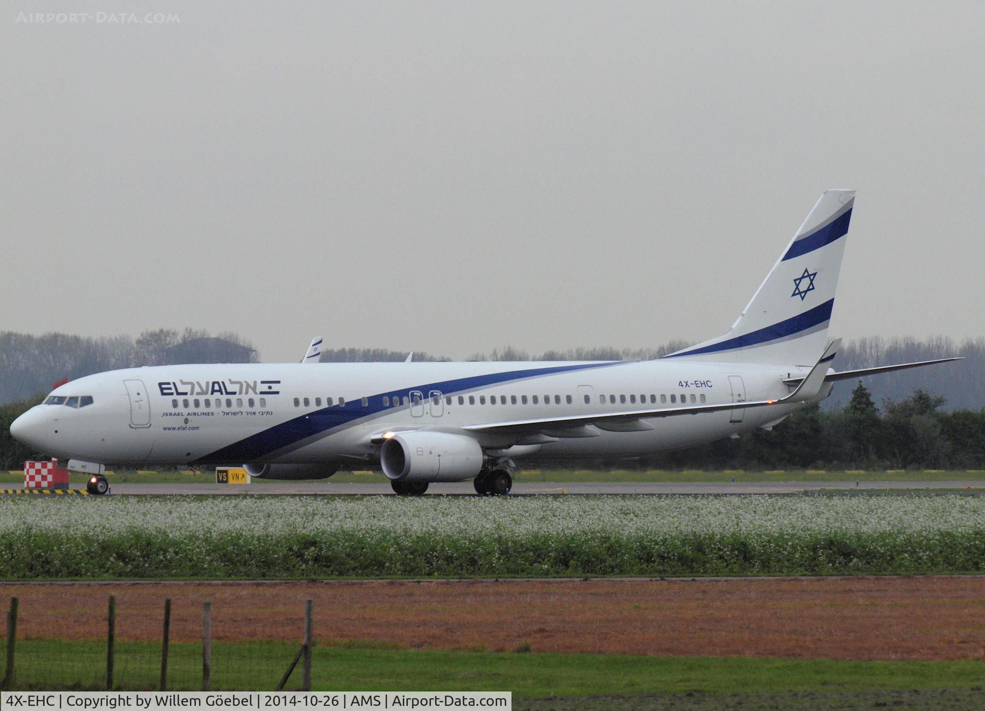 4X-EHC, 2014 Boeing 737-958/ER C/N 41554, Taxi to the gate of Schiphol Airport