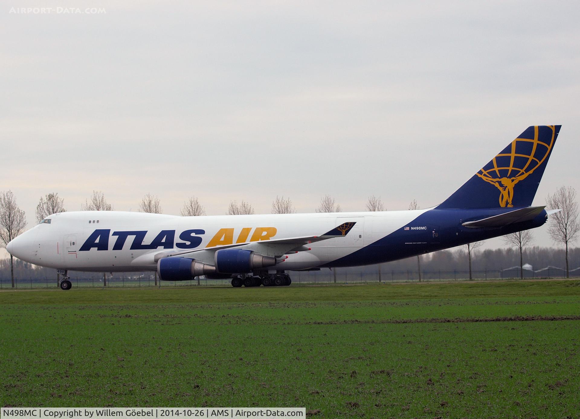 N498MC, 1999 Boeing 747-47UF C/N 29259, Taxi to the gate of Schiphol Airport