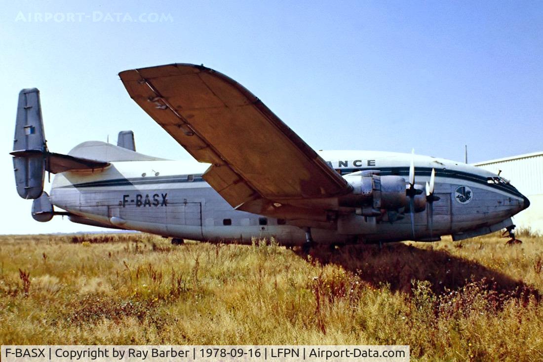 F-BASX, 1950 Breguet 763 Provence C/N 10, Breguet Br.763 Deux Ponts [763-10] (Air France) Toussus Le Noble~F 16/09/1978. From a slide.
