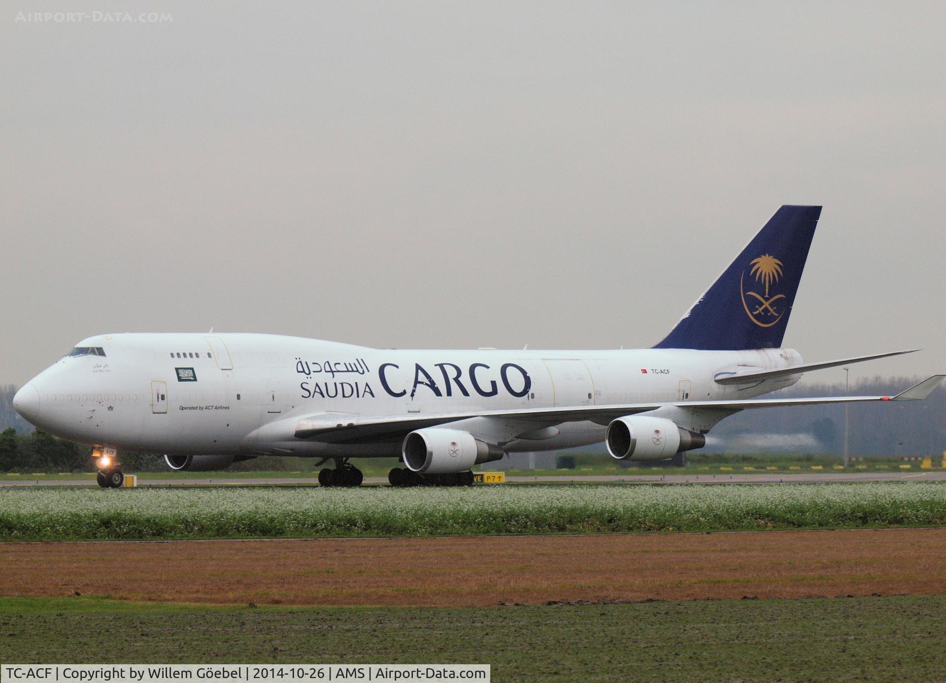 TC-ACF, 1993 Boeing 747-481 C/N 25645, Taxi to the gate of Schiphol Airport