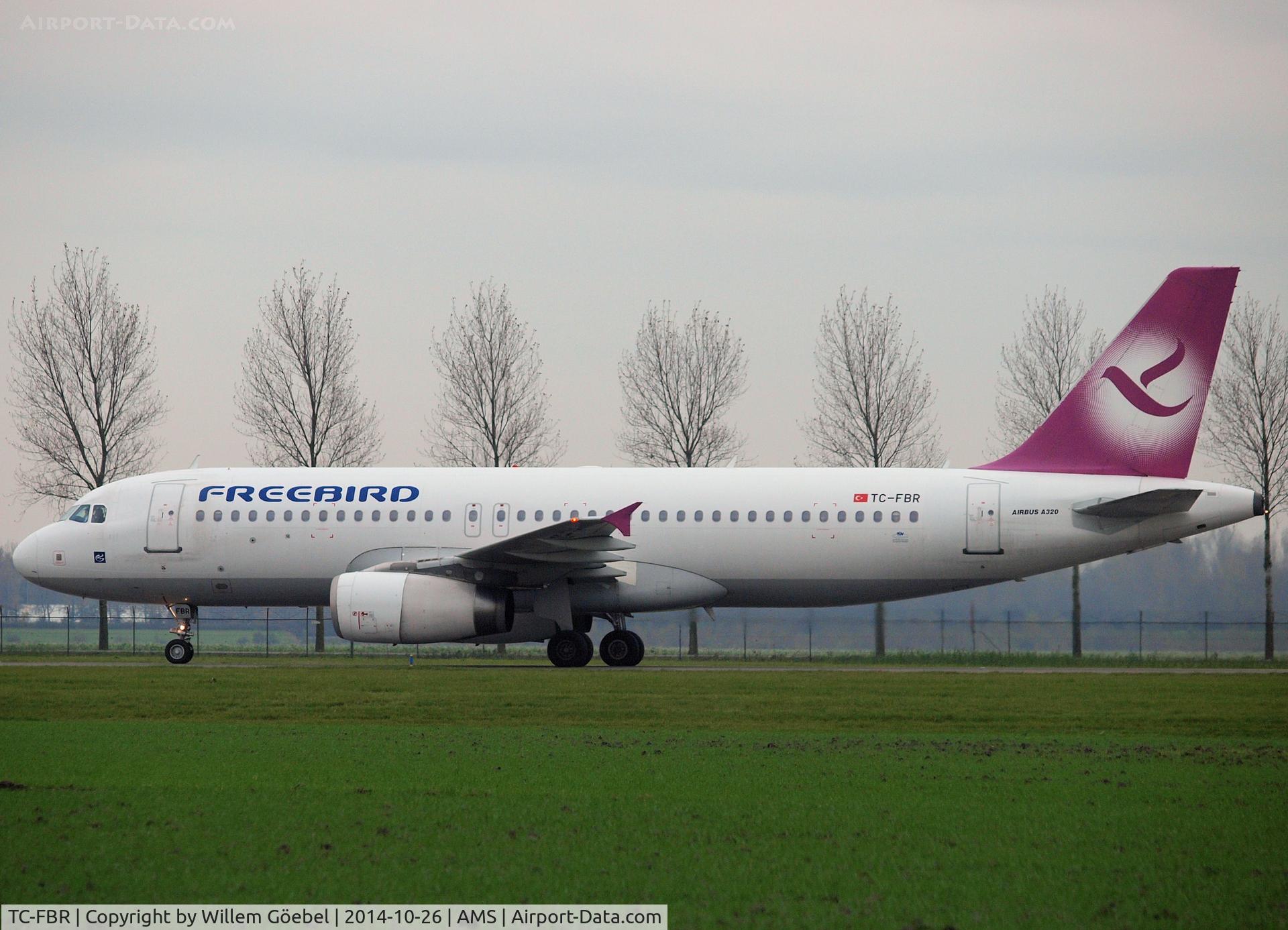 TC-FBR, 2005 Airbus A320-232 C/N 2524, Taxi to the gate of Schiphol Airport