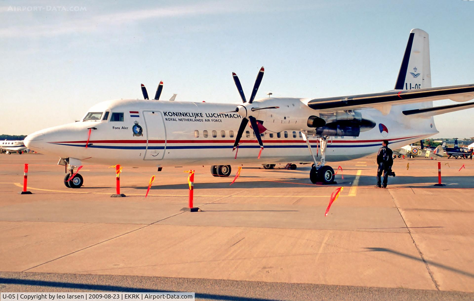 U-05, 1992 Fokker 50 C/N 20253, 23.8.09 Roskilde Air Show