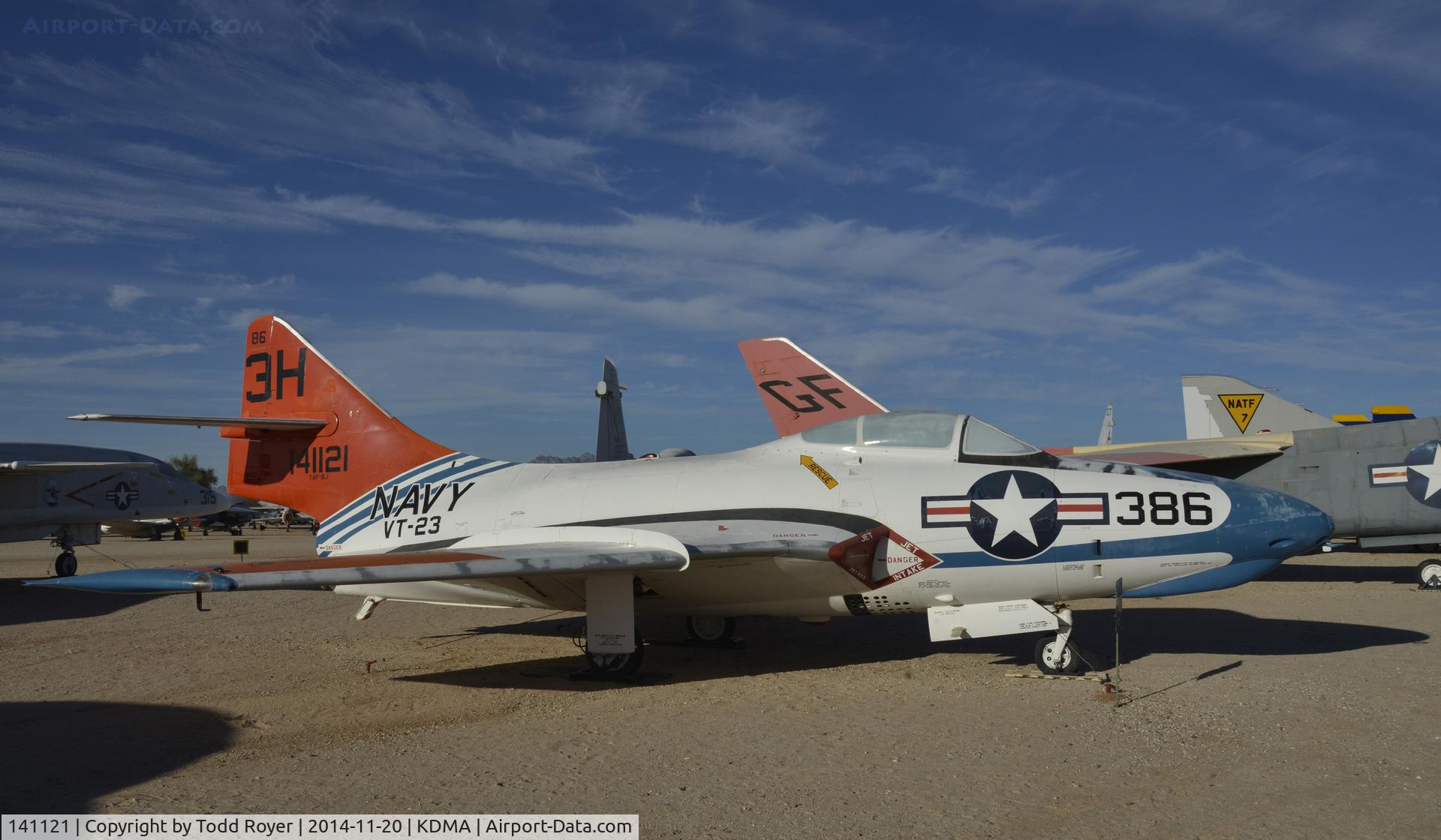 141121, Grumman TAF-9J Cougar C/N 368C, On display at the Pima Air and Space Muaum