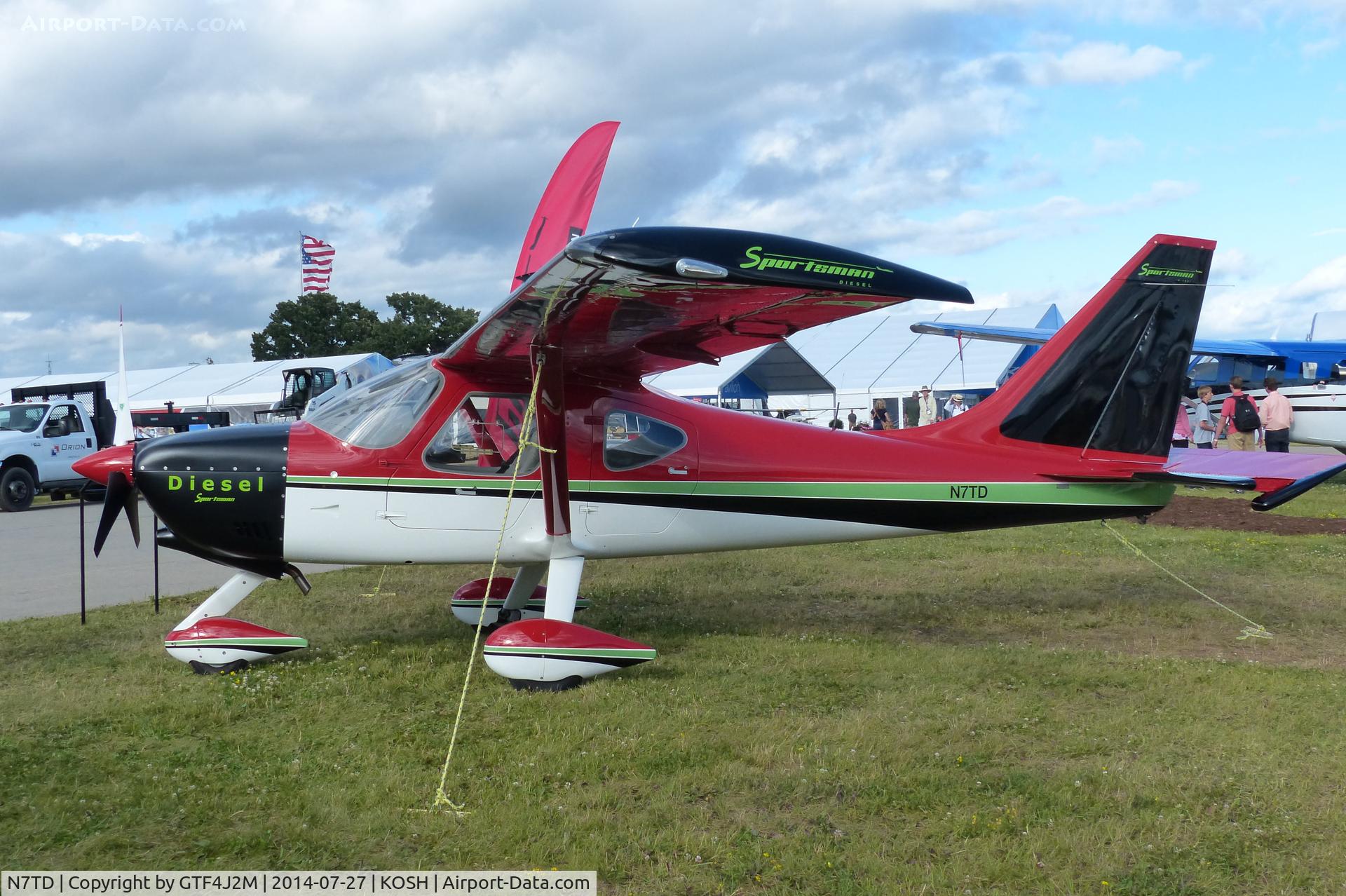 N7TD, 2014 Glasair GS-2 Sportsman C/N 7371, N7TD  at Oshkosh 27.7.14