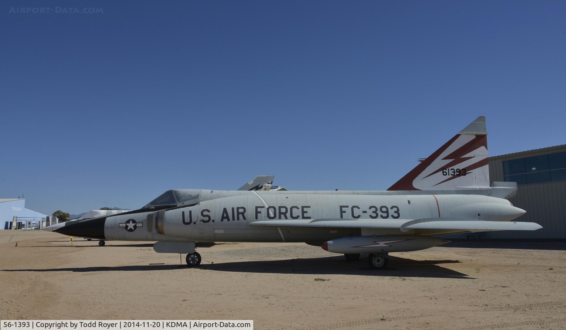 56-1393, 1956 Convair F-102A Delta Dagger C/N 8-10-340, On display at the Pima Air and Space Museum