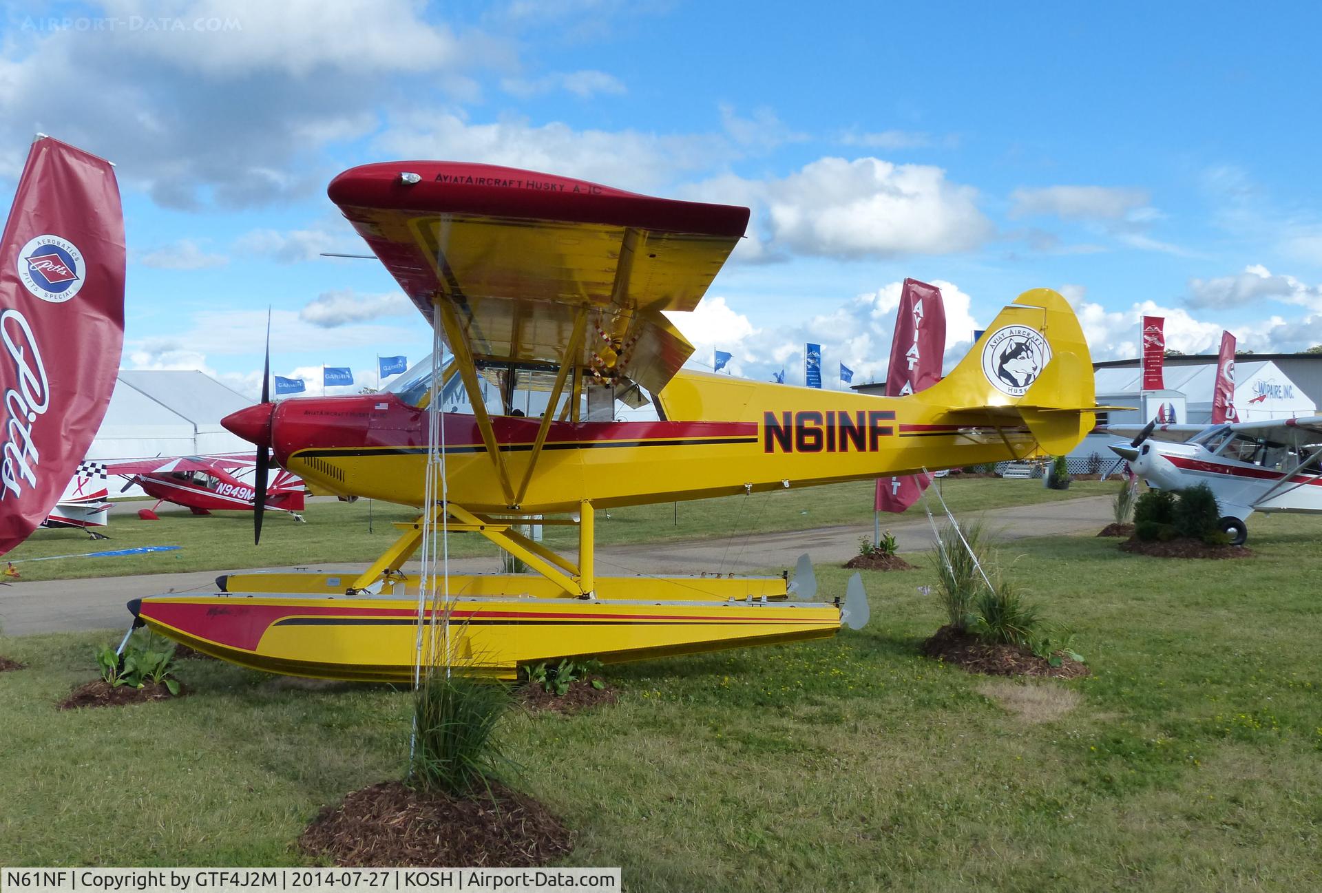 N61NF, 2014 Aviat A-1C-180 Husky C/N 3215, N61NF  at Oshkosh 27.7.14