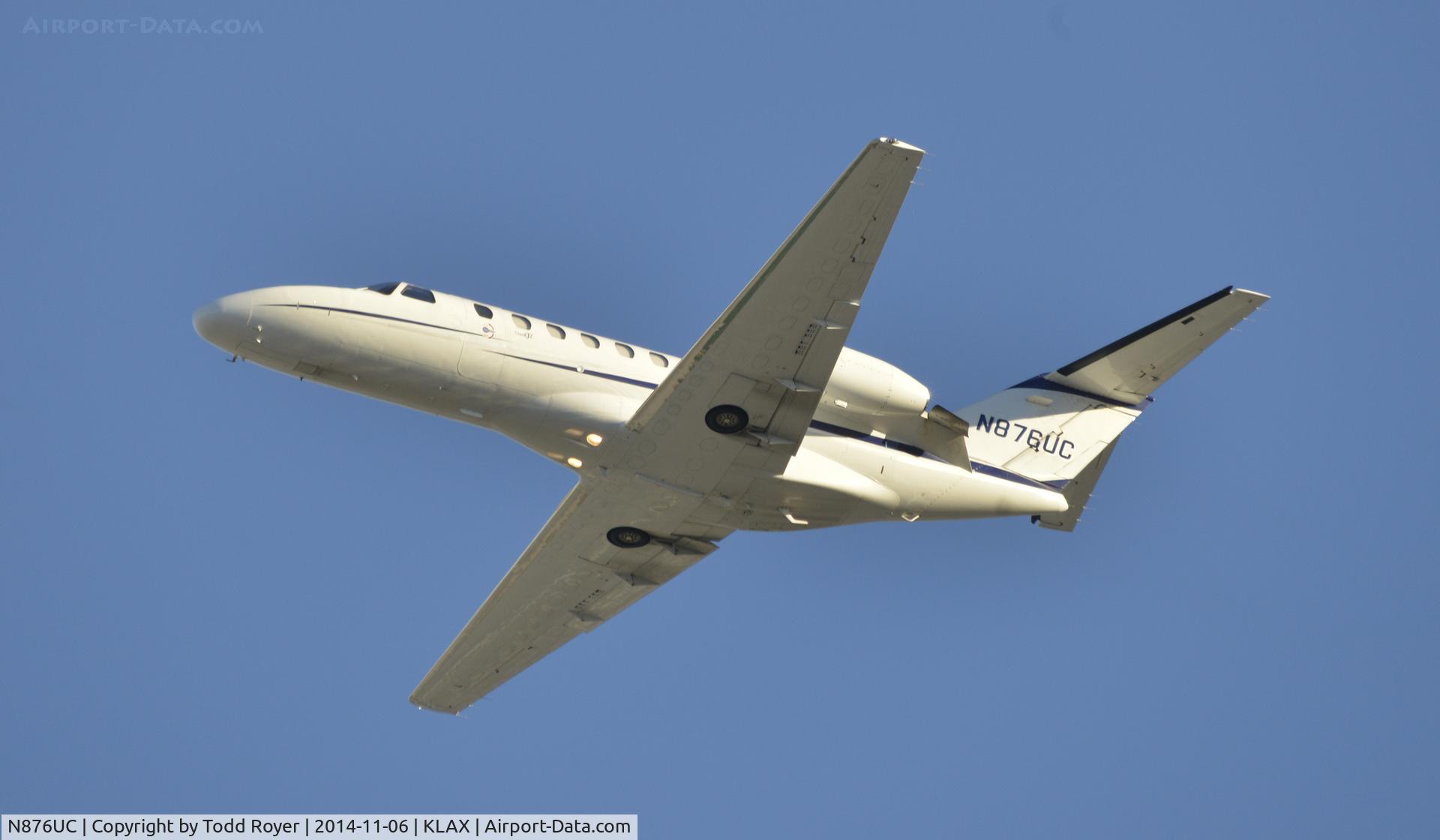 N876UC, 2003 Cessna 525A CitationJet CJ2 C/N 525A-0147, Departing LAX on 2R