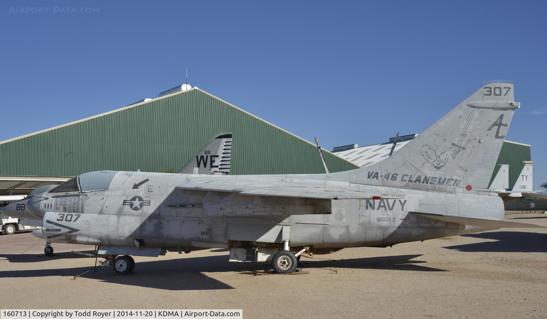 160713, LTV A-7E Corsair II C/N E-546, On display at the Pima Air and Space Museum