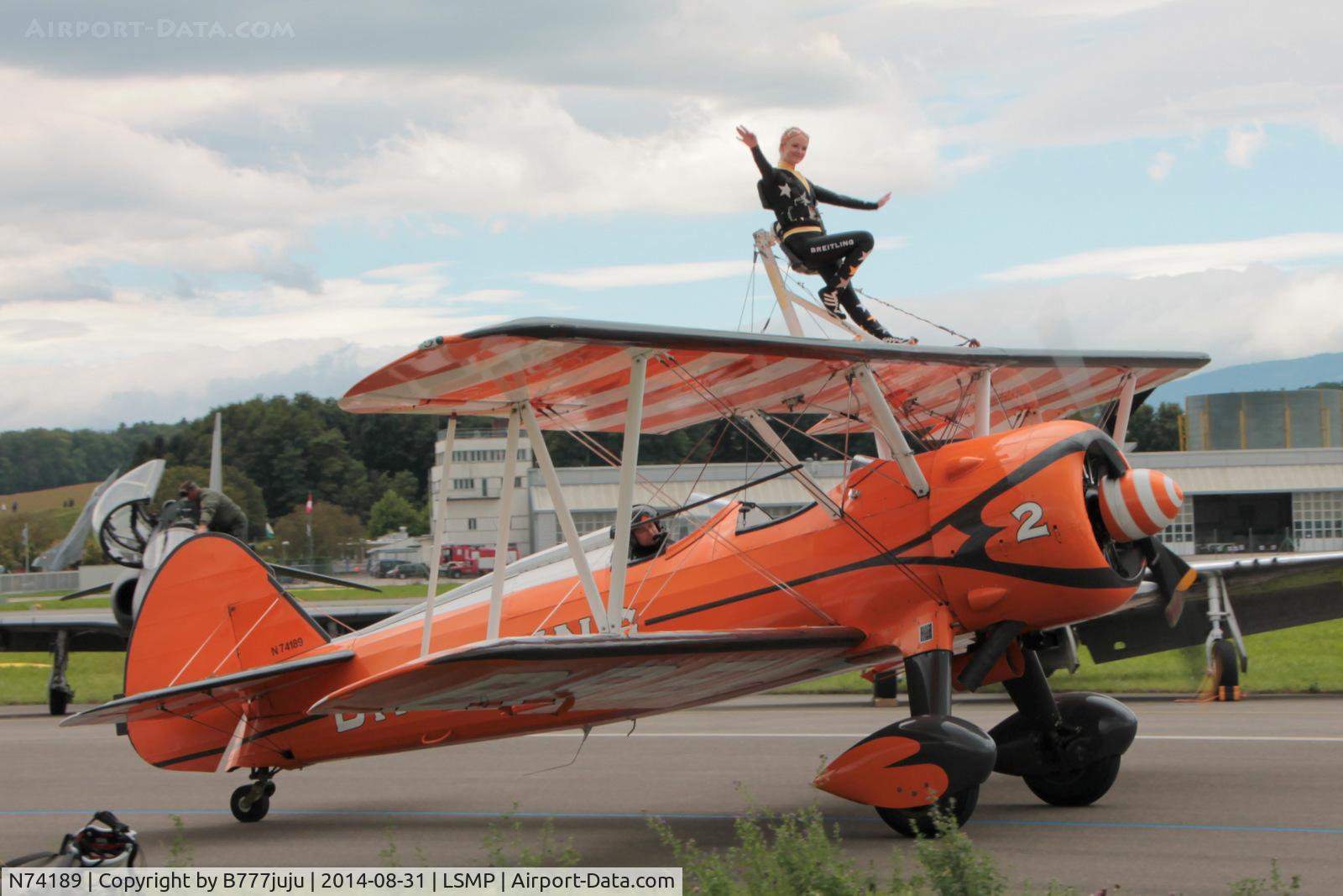N74189, 1941 Boeing PT-17/R985 Kaydet (A75N1) C/N 75-717, at AIR14