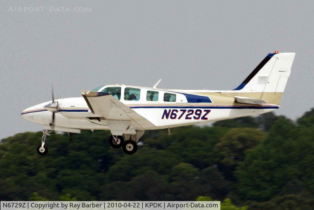 N6729Z, 1980 Beech 58 Baron C/N TH-1109, Beech 58 Baron [TH-1109] Atlanta-Dekalb Peachtree~N 22/04/2010