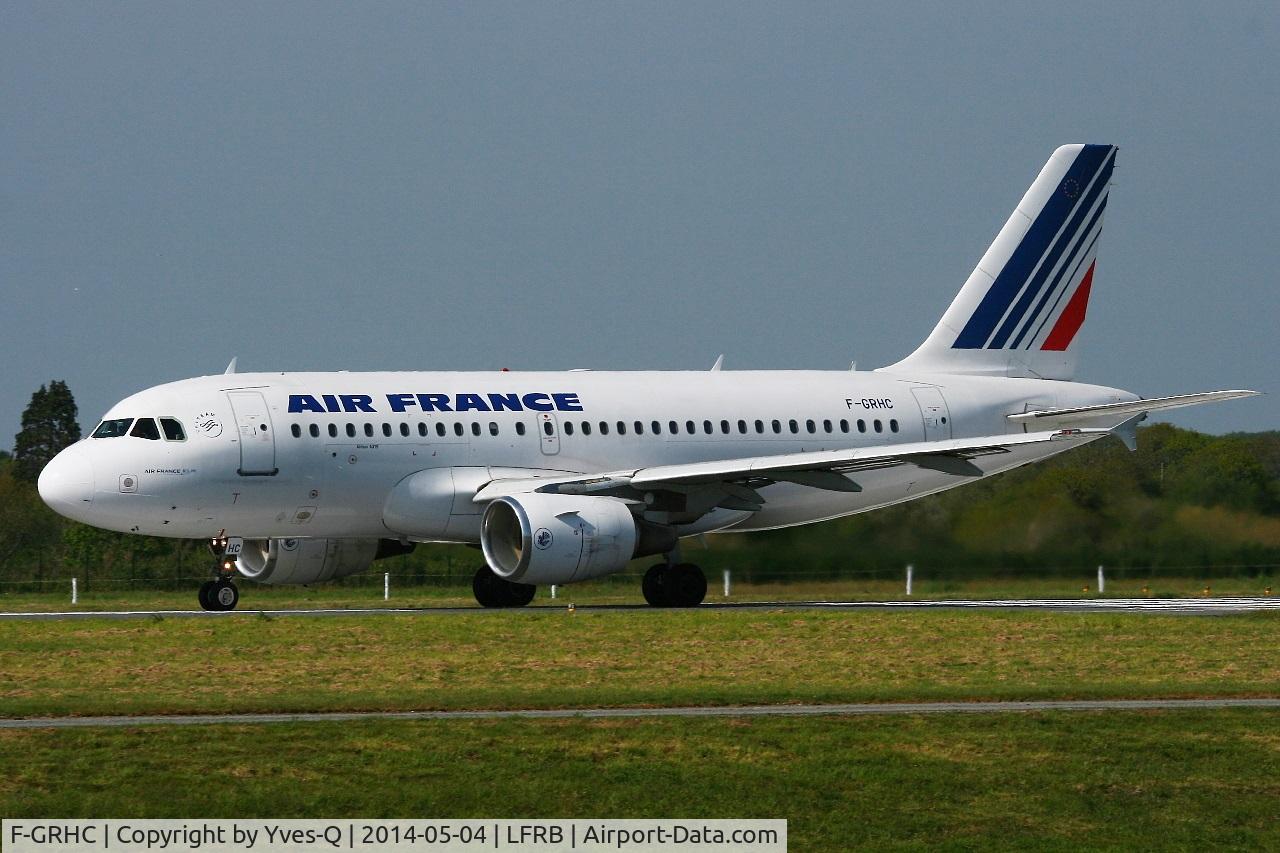 F-GRHC, 1999 Airbus A319-111 C/N 998, Airbus A319-111, Take off rwy 25L, Brest-Bretagne airport (LFRB-BES)