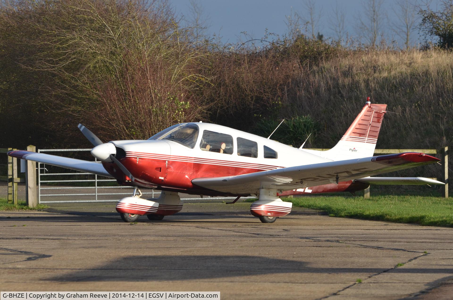 G-BHZE, 1978 Piper PA-28-181 Cherokee Archer II C/N 28-7890291, Parked at Old Buckenham.