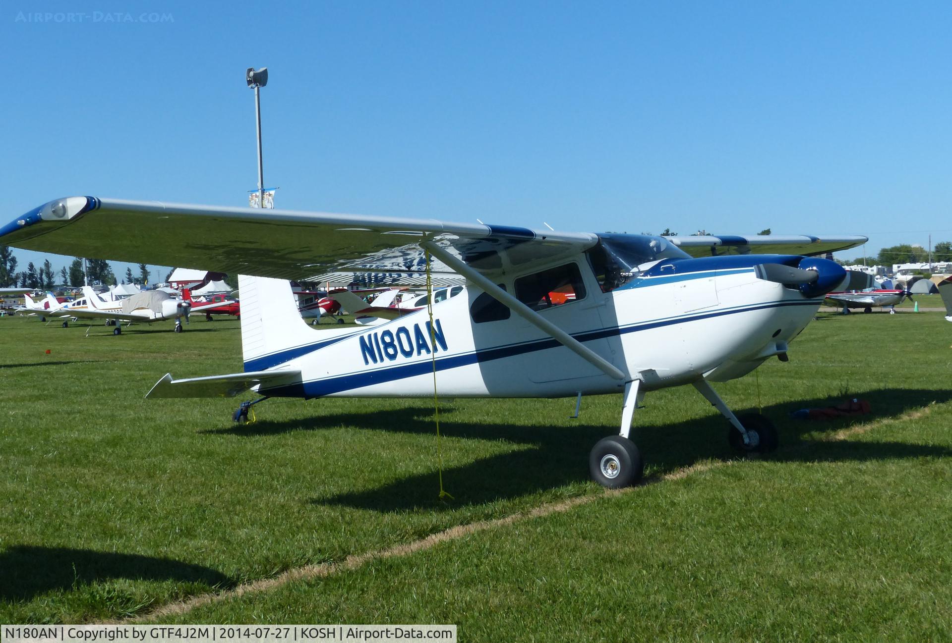 N180AN, 1957 Cessna 180A C/N 50008, N180AN   at Oskosh 27.7.14