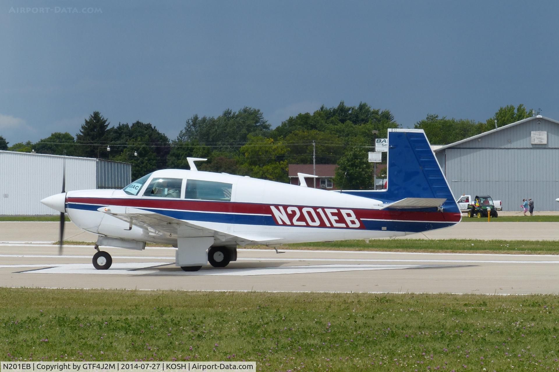 N201EB, 1977 Mooney M20J 201 C/N 24-0112, N201EB   at Oskosh 27.7.14
