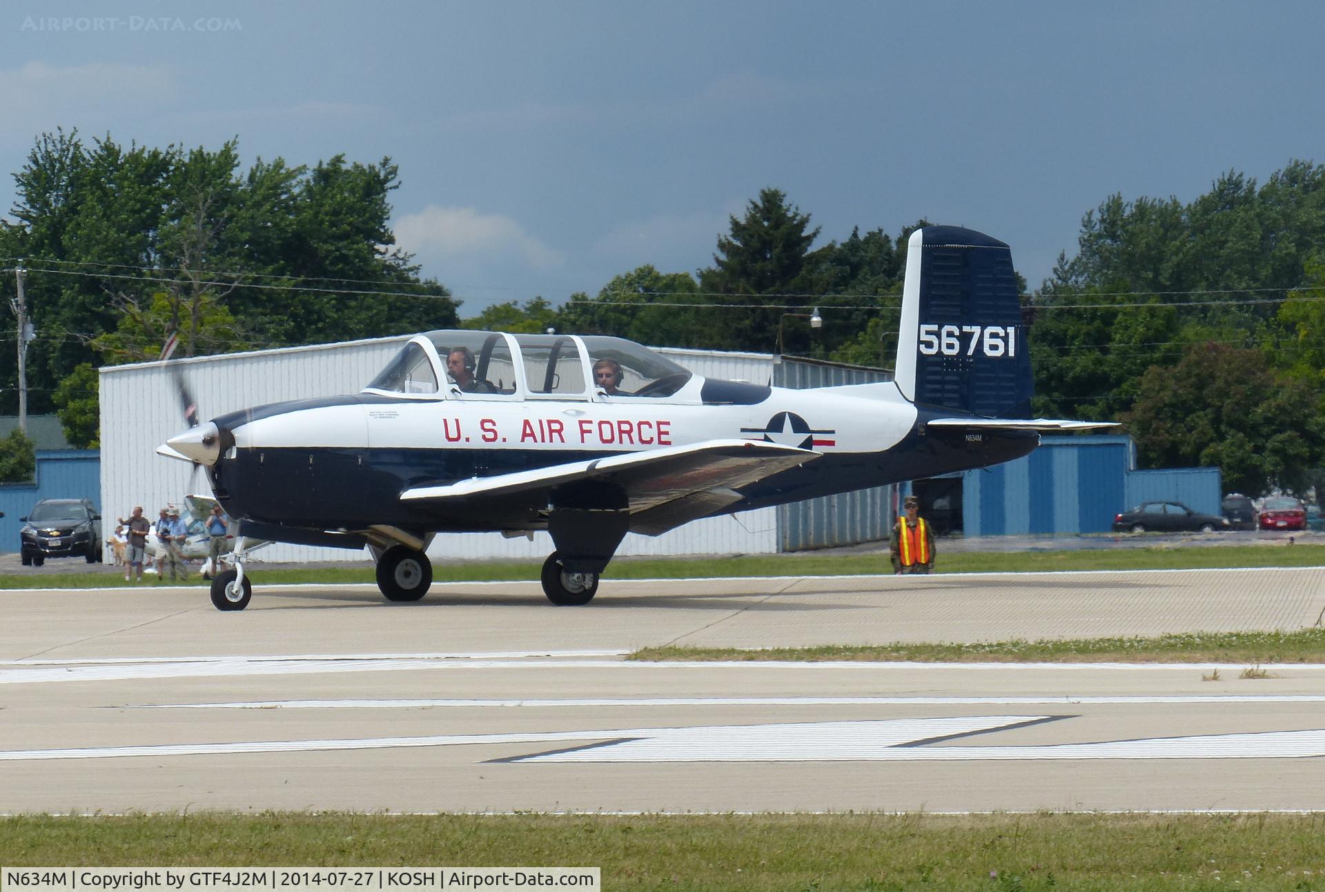 N634M, 1955 Beech T-34A Mentor Mentor C/N G-761, N634M   at Oskosh 27.7.14  