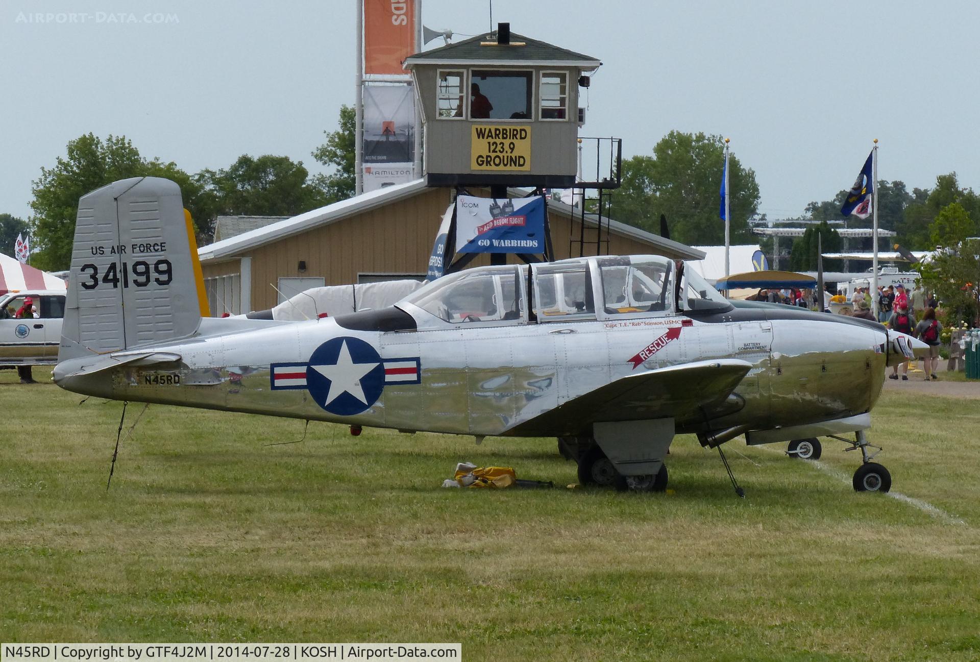 N45RD, 1953 Beech T-34A (A45) Mentor Mentor C/N G-299, N45RD   at Oshkosh 28.7.14 as 