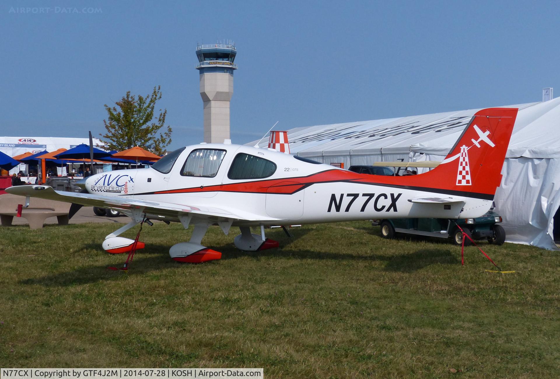 N77CX, 2014 Cirrus SR22 C/N 4051, N77CX   at Oshkosh 28.7.14