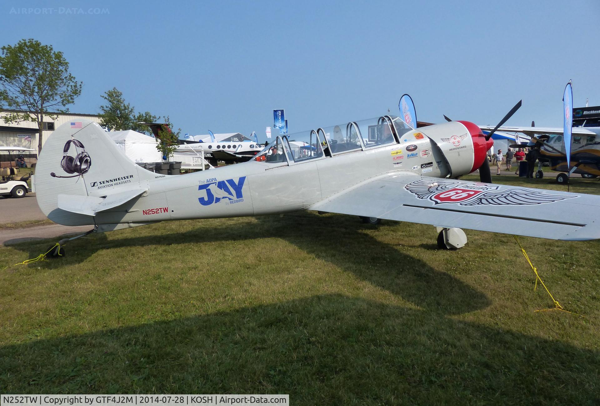 N252TW, 2002 Yakovlev (Aerostar) Yak-52TW C/N 0212301, N252TW   at Oshkosh 28.7.14
