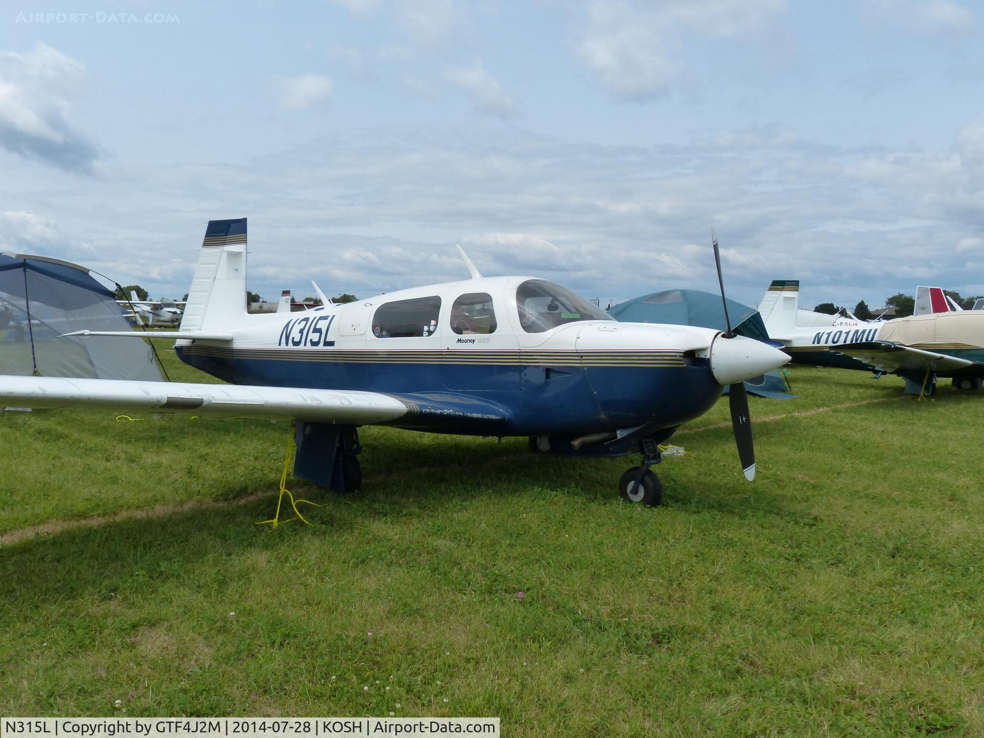N315L, 1993 Mooney M20J 201 C/N 24-3293, N315L   at Oshkosh 28.7.14