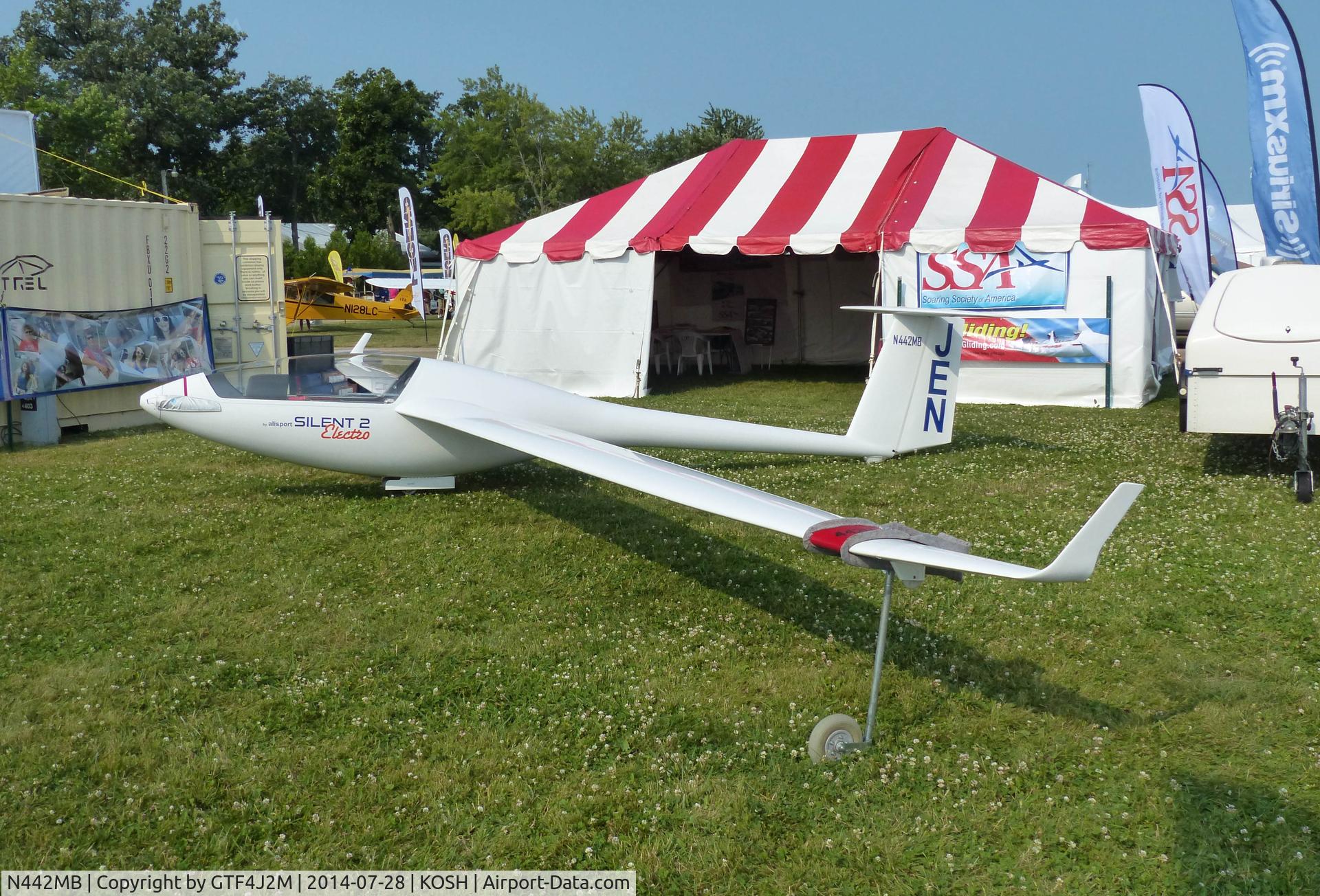 N442MB, 2012 Alisport Silent 2 C/N 2044, N442MB 'JEN'   at Oshkosh 28.7.14