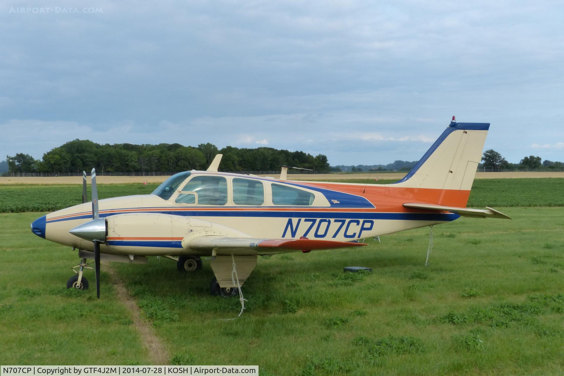 N707CP, 1965 Beech 95-B55 (T42A) Baron C/N TC-864, N707CP   at Oshkosh 28.7.14