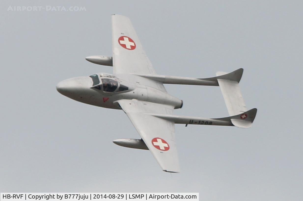 HB-RVF, 1956 De Havilland (F+W Emmen) DH-115 Vampire T.Mk.55 C/N 868, at AIR14