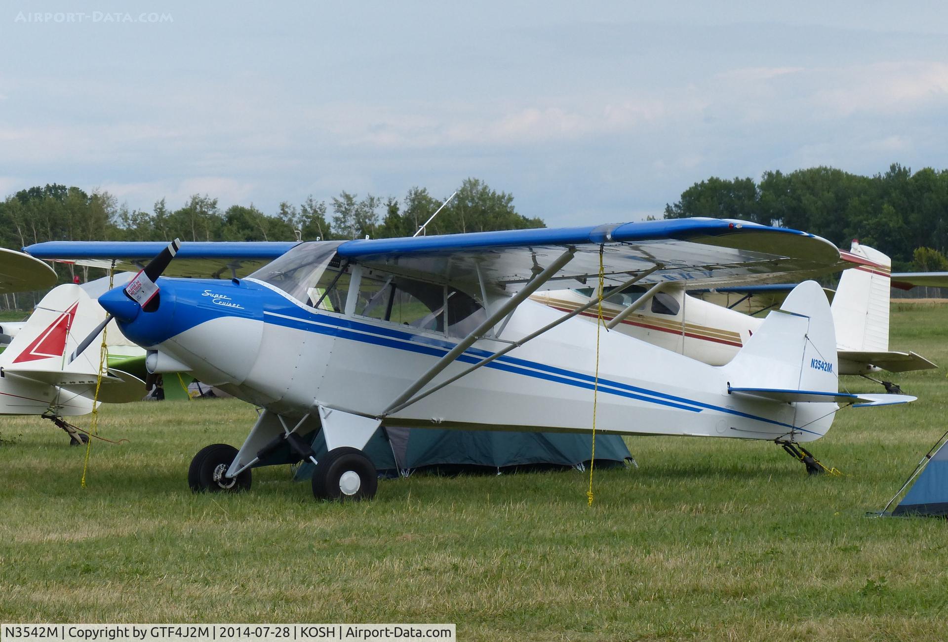 N3542M, 1947 Piper PA-12 Super Cruiser C/N 12-2099, N3542M   at Oshkosh 28.7.14