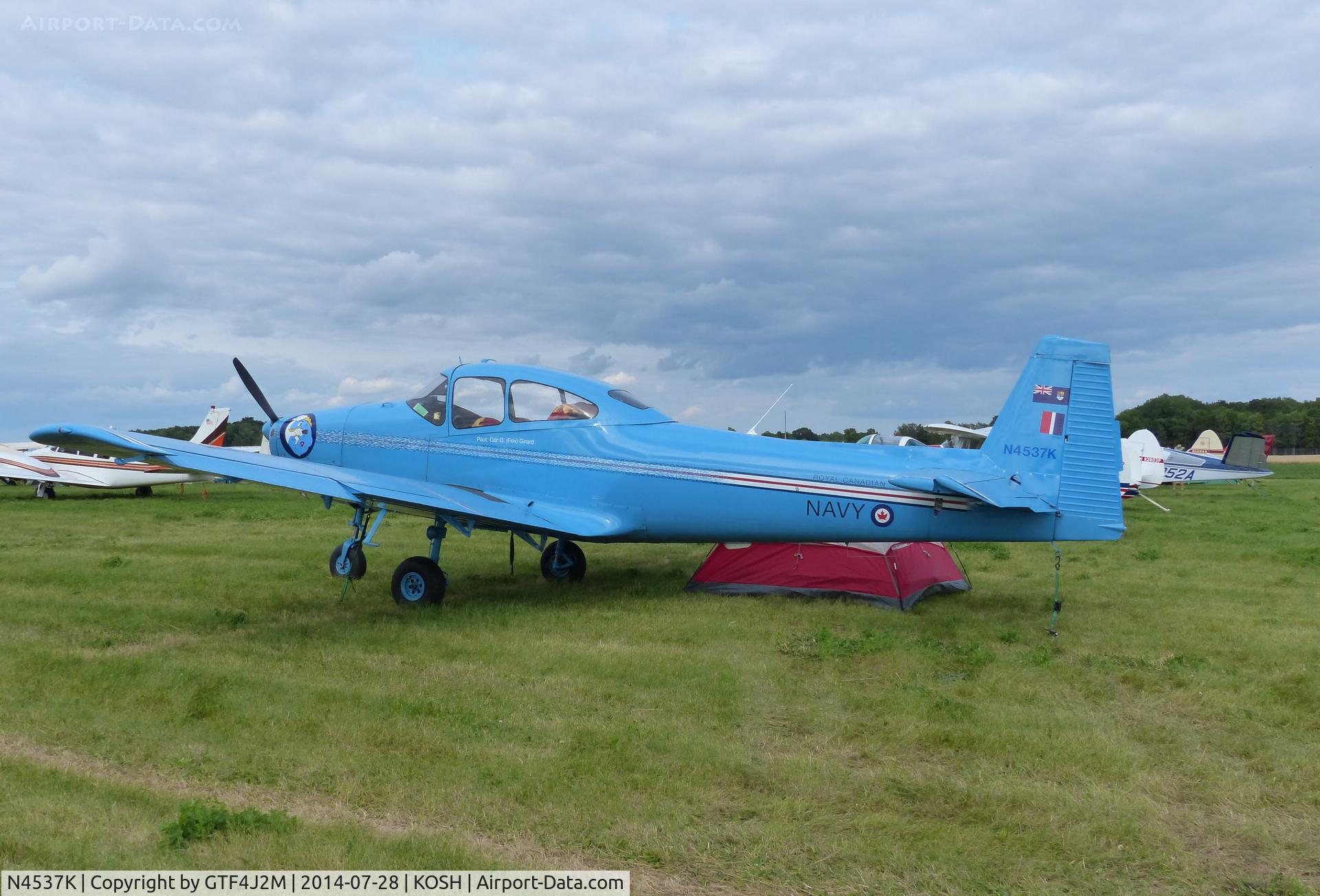 N4537K, 1948 Ryan Navion C/N NAV-4-1537, N4537K in Royal Canadian Navy scheme   at Oshkosh 28.7.14