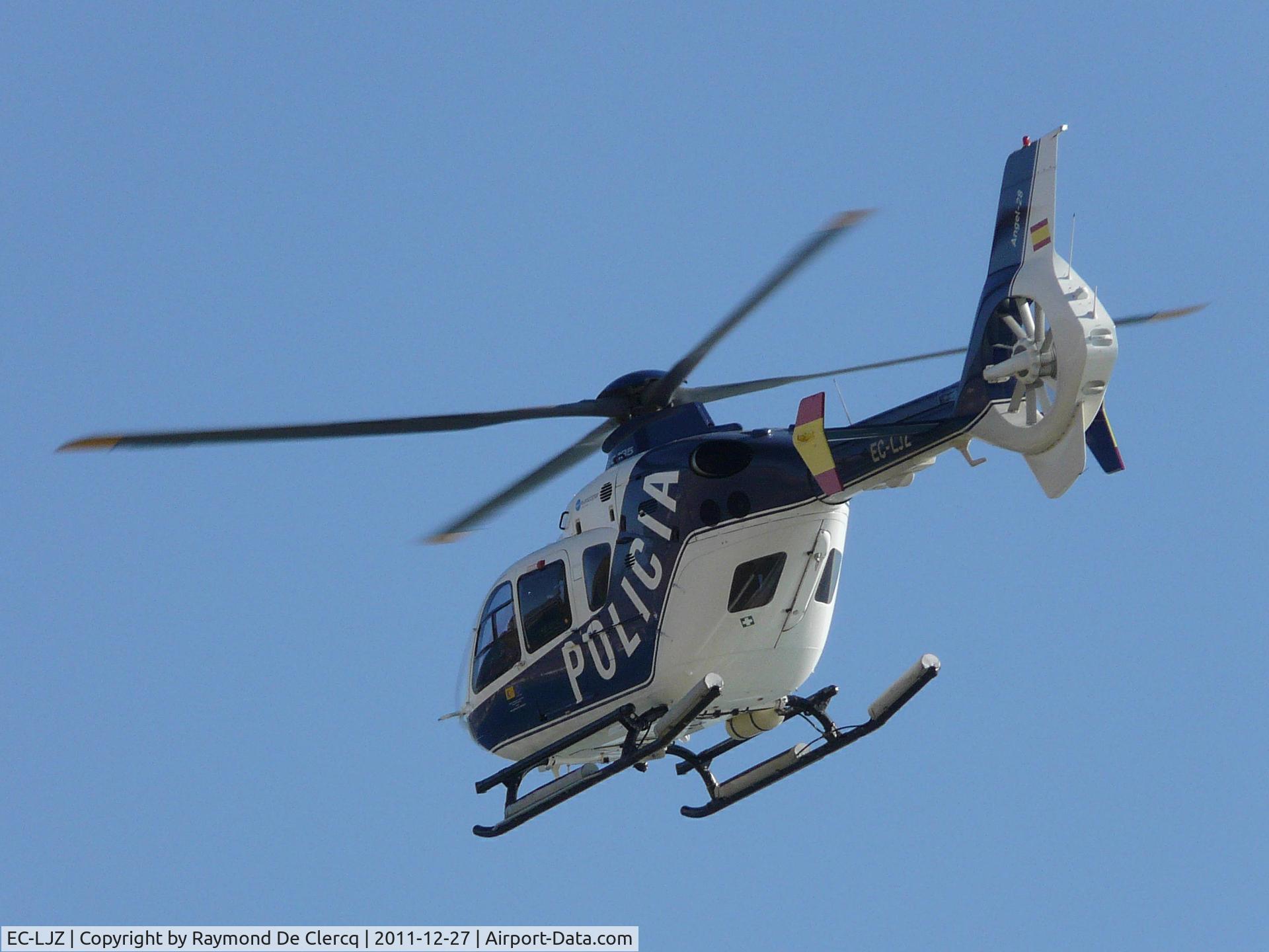 EC-LJZ, 2010 Eurocopter EC-135P-2+ C/N 0846, Flying over Maspalomas beach, Gran canaria,Spain.