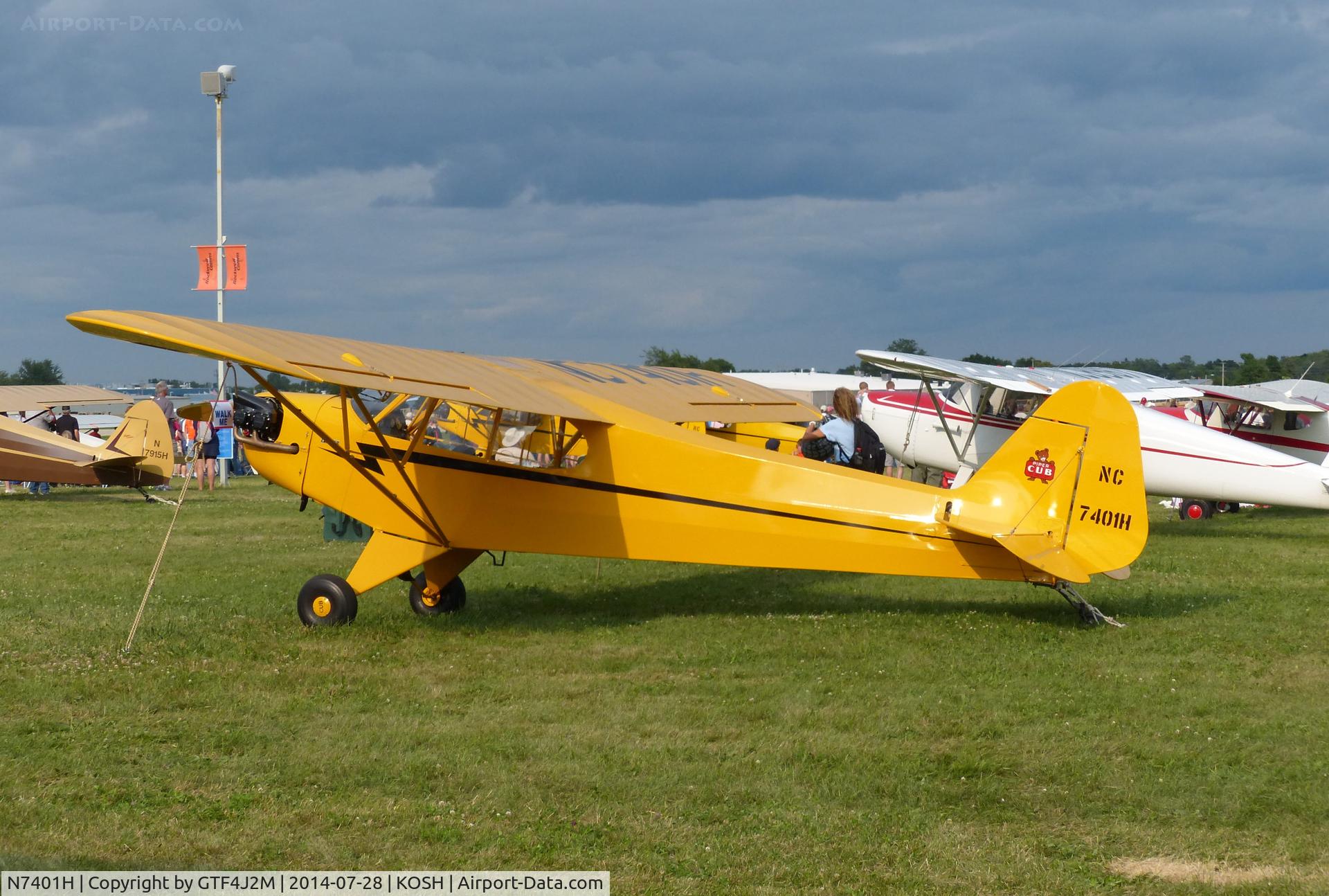 N7401H, 1946 Piper J3C-65 Cub Cub C/N 20664, N7401H   at Oshkosh 28.7.14