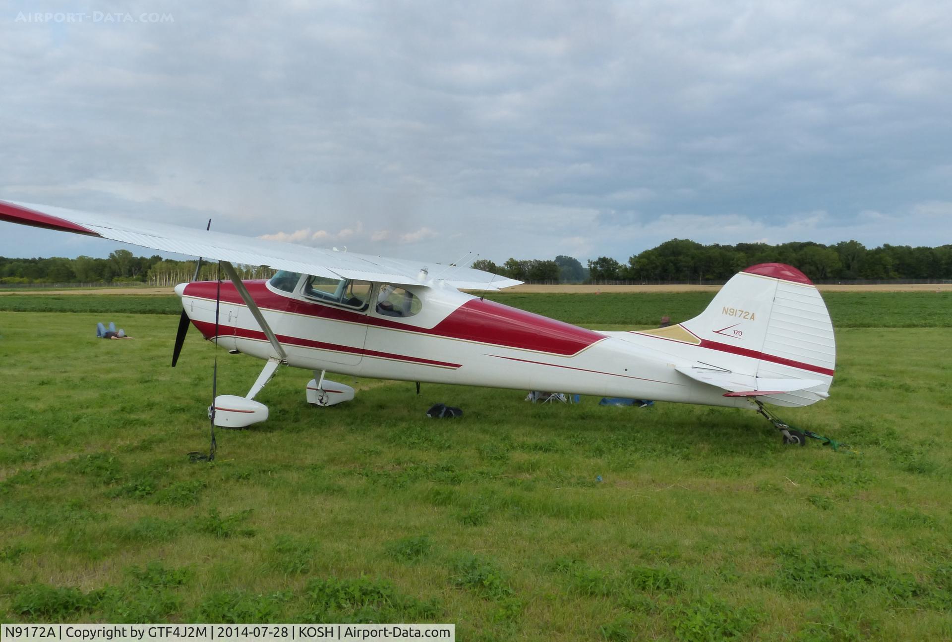 N9172A, 1950 Cessna 170A C/N 19363, N9172A   at Oshkosh 28.7.14