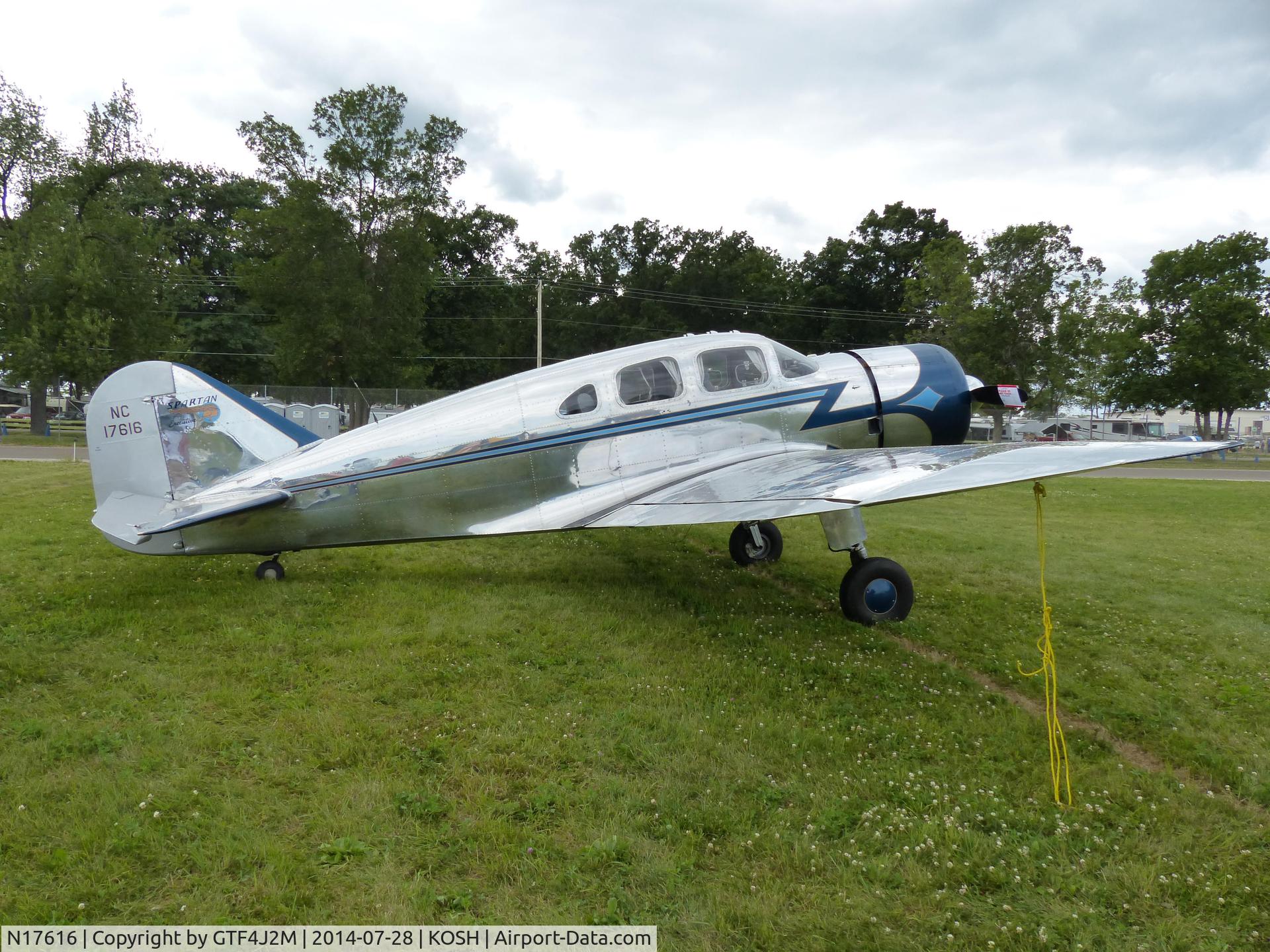N17616, 1938 Spartan 7W Executive C/N 15, N17616   at Oshkosh 28.7.14