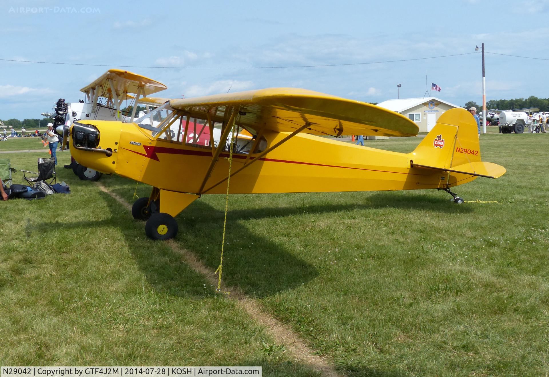 N29042, 1940 Piper J3F-65 C/N 6013, N29042   at Oshkosh 28.7.14