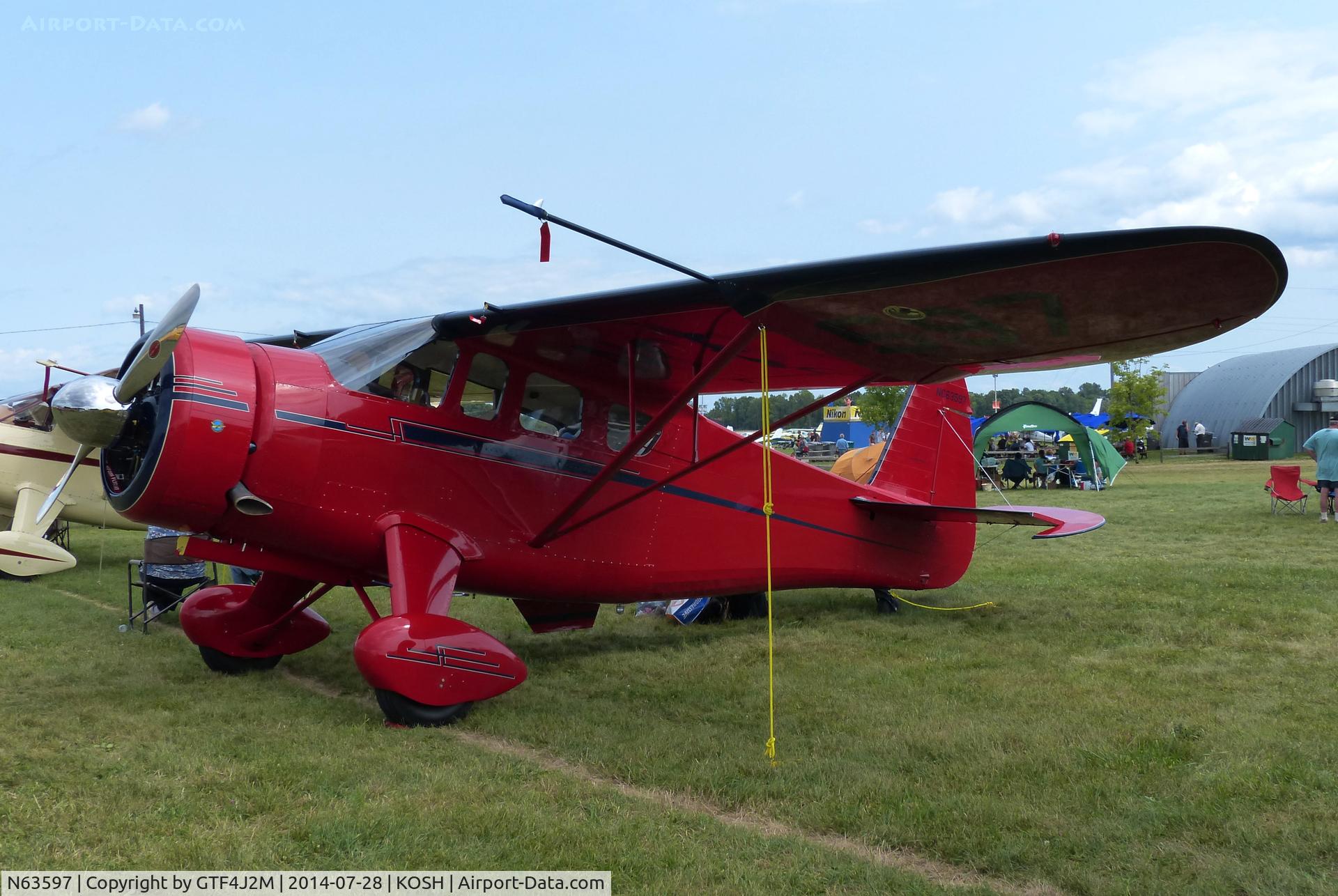 N63597, 1947 Howard Aircraft DGA-15P C/N 1830, N63597   at Oshkosh 28.7.14
