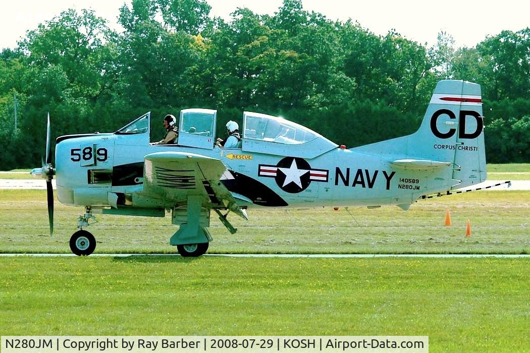 N280JM, North American T-28C Trojan Trojan C/N 226-166, North American T-28C Trojan [226-166] Oshkosh-Wittman Regional~N 29/07/2008