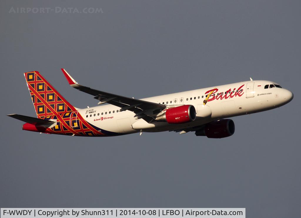 F-WWDY, 2014 Airbus A320-214 C/N 6309, C/n 6309 - To be PK-LAH