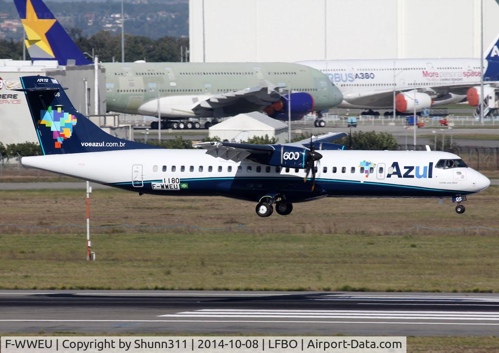 F-WWEU, 2014 ATR 72-600 C/N 1180, C/n 1180 - To be PR-AQS