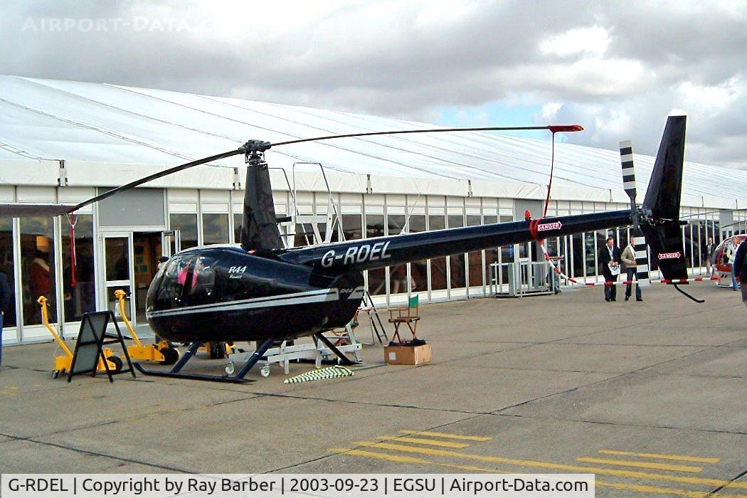 G-RDEL, 2001 Robinson R44 Raven C/N 1071, Robinson R-44 Raven [1071] Duxford~G 23/09/2003