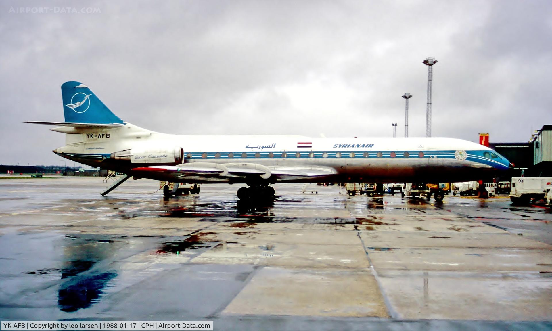 YK-AFB, 1966 Sud Aviation SE-210 Caravelle 10B3 Super B C/N 190, Copenhagen 17.1.88