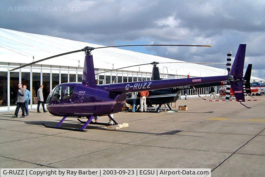 G-RUZZ, 2003 Robinson R44 Raven II C/N 10082, Robinson R-44 Raven II [10082] Duxford~G 23/09/2003