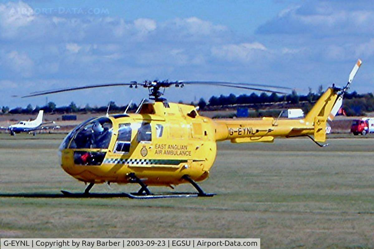 G-EYNL, 1979 MBB Bo-105DBS-5 C/N S.382, Bolkow Bo.105DBS-5 [S-382] (East Anglian Air Ambulance) Duxford~G 23/09/2003